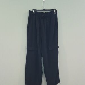 Modern Works Black Stretch Waist Cargo Relaxed Fit Pants Size XL